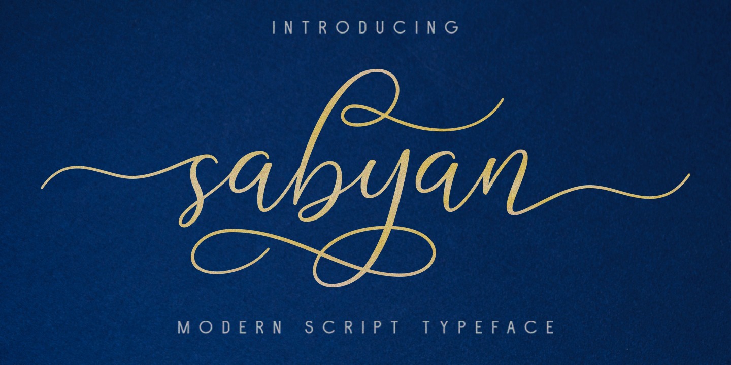 Beispiel einer Sabyan-Schriftart